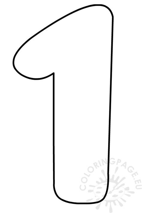 Number 1 Bubble Letter Coloring Page