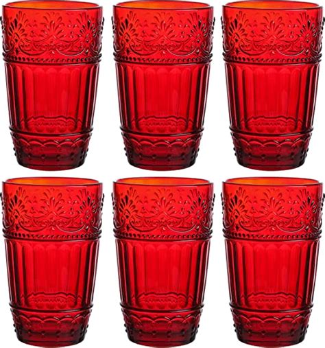Red Drinking Glasses Pop Design For Small Hall