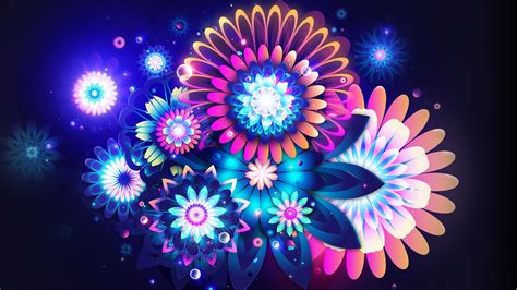 Neon Flowers Wallpaper 1920x1080 40209