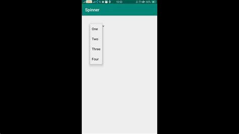 Spinner Dropdown Menu Android Tutorial Youtube