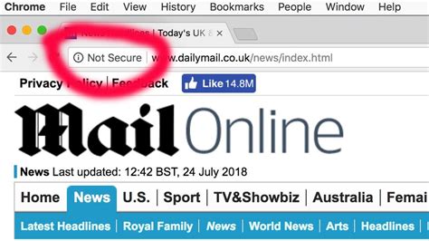 Chrome Browser Flags Daily Mail And Other Sites As Not Secure Bbc News