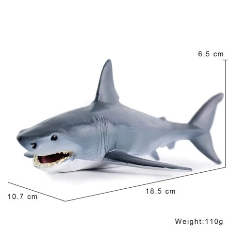 1pclot Great Blue Shark Simulated Animals Pvc Action Figure Collection