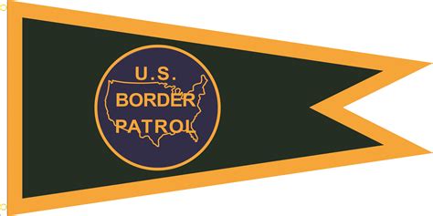 36 In X 72 In Border Patrol Pennant W Heading And Grommets