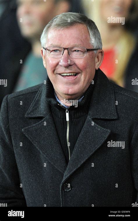manchester united manager sir alex ferguson smiles before the uefa champions league group h