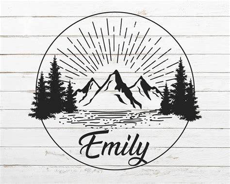 Mountains Svg Nature Svg Mountains Scene Svg And Png For Etsy