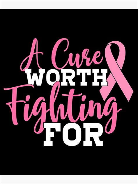 Breast Cancer Awareness Pink Ribbon Fight Like A Girl Fighter Cure Faith Hope Poster For Sale