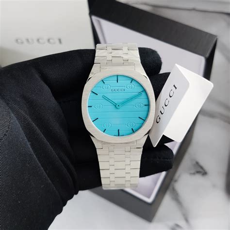 Gucci 25h Ya163409 Unisex Blue Celebrity Watches