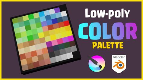 How To Make Color Palette For Low Poly Assets Krita And Blender Youtube