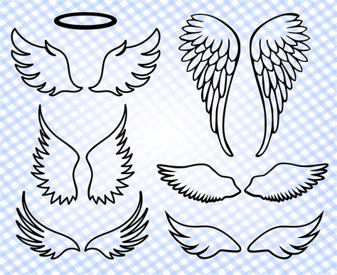 Angel Wings Svg Angel Wings Cricut Angel Svg Angel Wings Cut Etsy