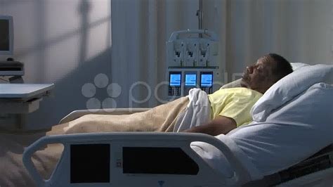 African American Male In Hospital Bed Close Up Stock Footagemale