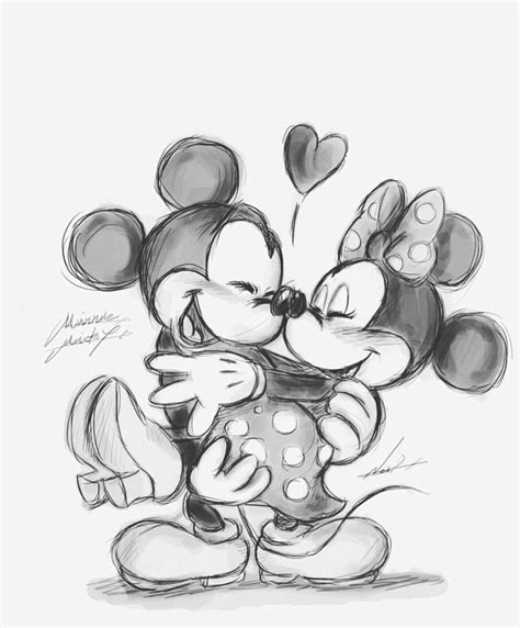 Mickey And Minnie Drawing At Explore Collection Of Mickey And Minnie Drawing