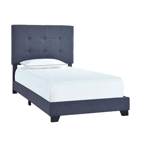 Tufted Twin Upholstered Bed In Denim Blue Ds A125 288 1