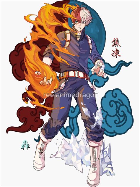 Todoroki Shoto Half Cold Half Hot My Hero Academia Sticker For Sale