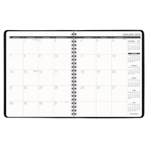 At A Glance Monthly Planner 6 78 X 8 34 Black 2018