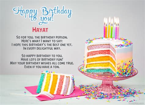 Happy Birthday Hayat Pictures Congratulations