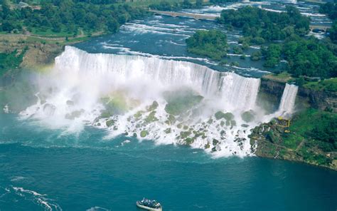 Spectacular waterfalls, Niagara Falls, Canada, boat wallpaper | other | Wallpaper Better