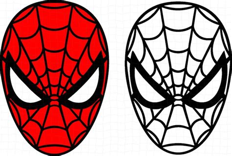 Spiderman Head / Spider SVG Layered Silhouette Thick | Etsy