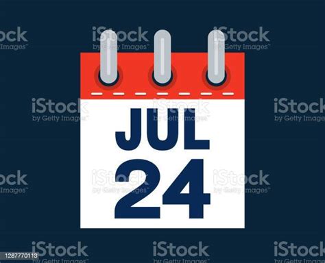 July 24th Calendar Date Of The Month Stock Illustration Download