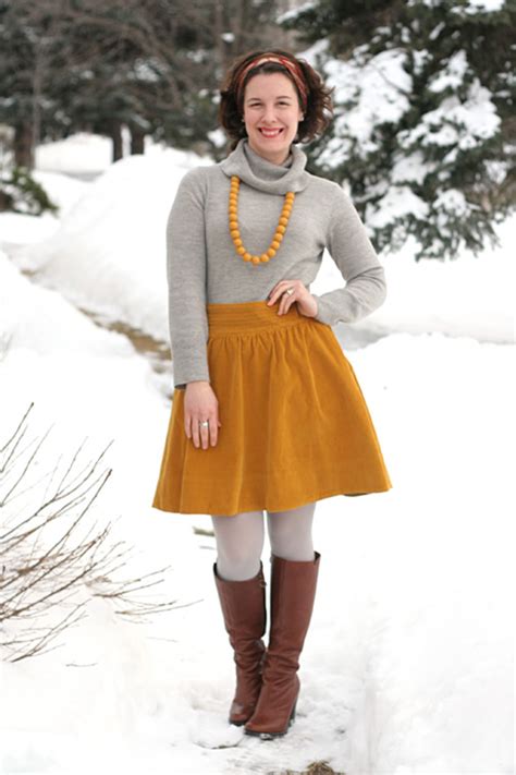 Mustard Skirt | DressedUpGirl.com