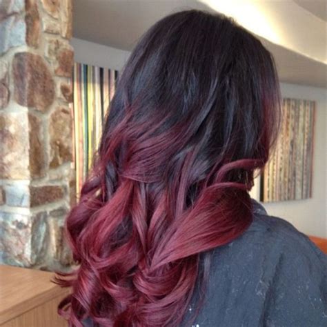 Red Hair Tips Hair Color Mahogany Ombre Hair Color For Brunettes