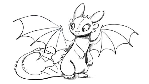Toothless Dragon Drawing At Getdrawings Free Download