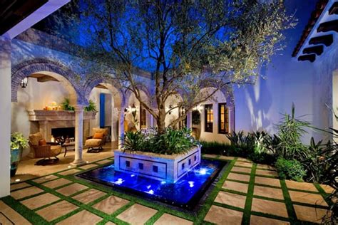 The wooden house with a courtyard designed for two seniors. 58 Most sensational interior courtyard garden ideas