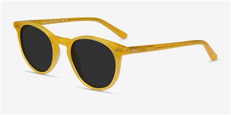 Sun Kyoto Round Yellow Frame Prescription Sunglasses Eyebuydirect