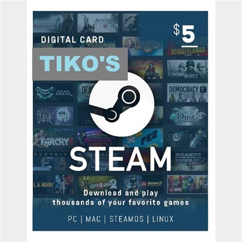 Maybe you would like to learn more about one of these? Steam $5 USD Gift Card Code (Instant Digital Delivery ...