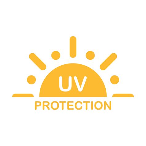 Uv Radiation Protection Icon Vector Solar Ultraviolet Light Symbol For