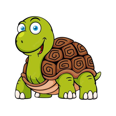 Premium Vector Cute Tortoise Cartoon Character