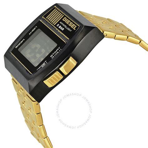 Diesel Digital Gold Tone Mens Watch Dz7195 698615067626 Watches