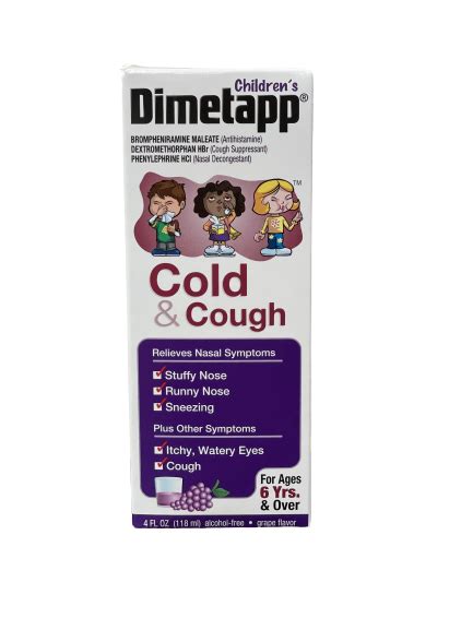 Childrens Cold And Cough Syrup Grape Dimetapp 1 Ct Delivery Cornershop