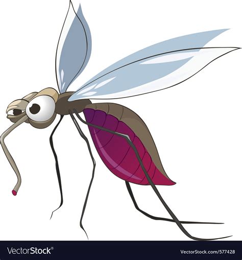 Cartoon Mosquito Royalty Free Vector Image Vectorstock