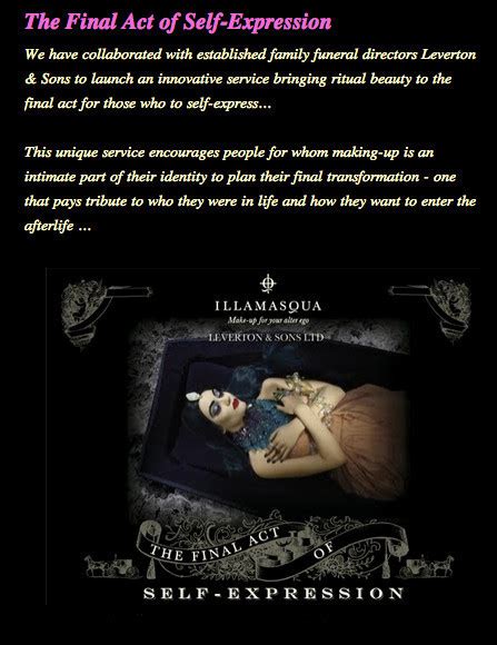 Illamasqua Teams Up With Funeral Home For Afterlife Makeup Line