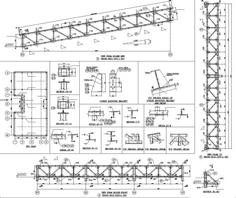 Residential steel roof truss design drawings. Pin on CAD drawings of Steel Structure,Steel Structure ...