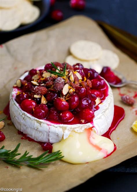Baked Brie With Cranberries And Almonds Recipe Cooking Lsl