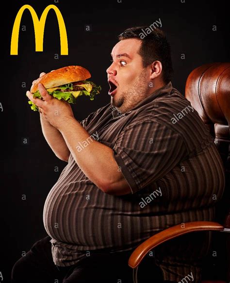 Fat Man Eating Mcdonald S Burger My Edit By Memy9909haters On Deviantart