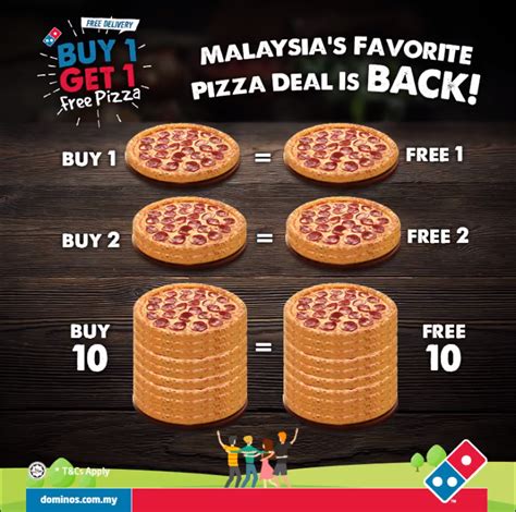 Bestlah Dominos Pizza Buy 1 Get 1 Free Pizza