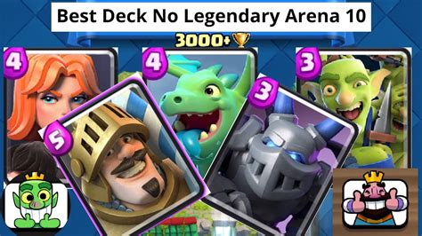 Clash Royale Best Deck For Arena 10 No Legendary Youtube