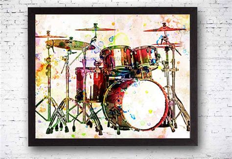 Drummer Ts Drums Drum Set Cool Music Prints Music Mixed Etsy