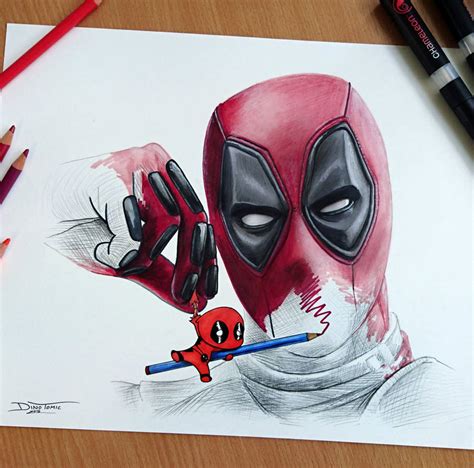 Deadpool Drawing By Atomiccircus On Deviantart
