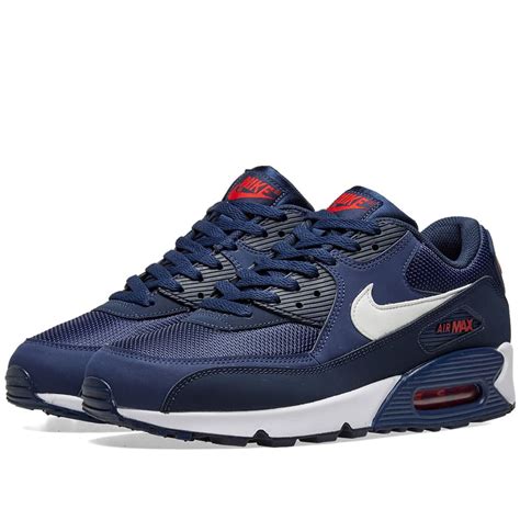 Nike Air Max 90 Essential Midnight Navy White And Red End Global