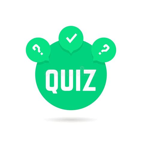 Green Quiz Icon With Speech Bubble Stock Vector Illustration Of Play