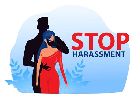 Woman With Stop Harassment And Abuse No Sexual Violence 3170313 Vector