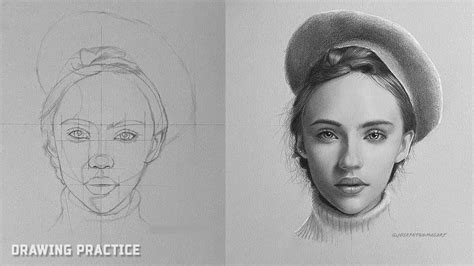 Drawing Practice Using Andrew Loomis Method Portrait Drawing YouTube