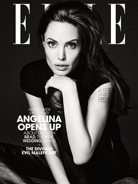 Angelina Jolie For Elle Us By Hedi Slimane Jennifer Aniston Brad Pitt