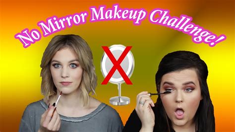 No Mirror Makeup Challenge Hairmakeupandmolly Youtube