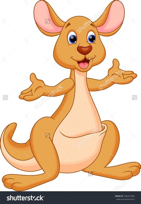 Illustration Of Kangaroo Cartoon 186427286 Shutterstock Kangaroo
