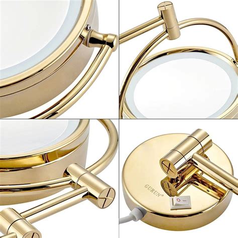 Makeup vanity mirror with 10x 5x lights led lighted portable hand cosmetic magnification light up. Luxury Shaving Makeup Mirrors with LED Lights and 10x/1X ...