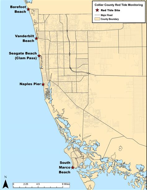 Red Tide Sample Location Map Collier County Fl